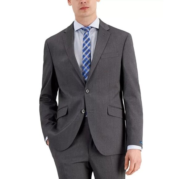 NEW Kenneth Cole Reaction Men's 36R Flex Blaze Modern Fit  Black Polyester - Picture 1 of 8